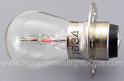 1634 20V 1A 20W 24CP Miniature Lamp, Replacement Light Bulb, Bausch & Lomb 31-31-37 31-33-20