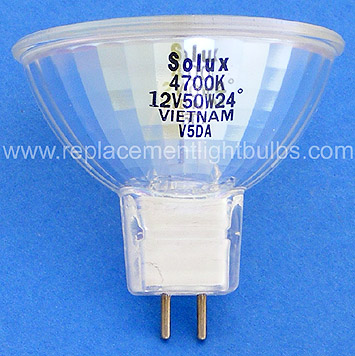 Eiko 18004 12V 50W Solux 4700K 12V50W24° MR16 Daylight Replacement Light Bulb, Lamp