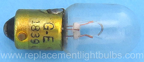 GE 1839 6.3V .68A BA9s Aircraft Light Bulb