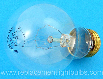 Sylvania 58A19/62 120V 58W 600L 3000 Hour Light Bulb