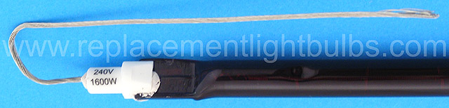 632-1624 240V 1600W Ruby Red Fostoria 222 223 RPH Quartz Heater Lamp, Replacement Light Bulb
