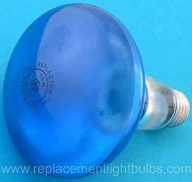 GE 75R30/BW 120V 75W Blue White Reflector Light Bulb
