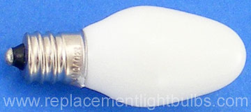 7C7-130V 7W White C7 Light Bulb
