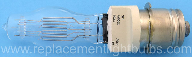 GE CP53 230V 2000W Light Bulb Replacement Lamp