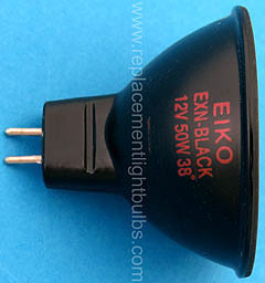 Eiko EXN-Black 12V 50W Wide Flood MR16 Replacement Light Bulb Lamp