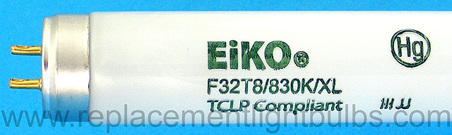 Eiko F32T8/830K/XL 3000K 32W 4' Fluorescent Lamp Replacement Light BUlb
