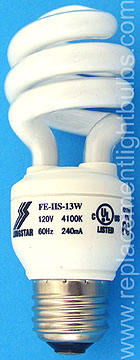 FE-IIS-13W 120V 13W 4100K Compact Fluorescent Lamp Light Bulb