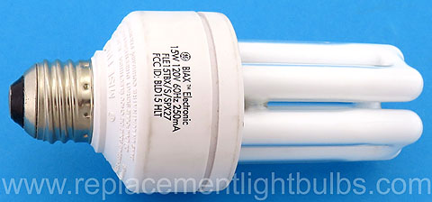 GE FLE15TBX/S/SPX27 120VAC 15W 2700K BIAX Electronic Lamp Light Bulb
