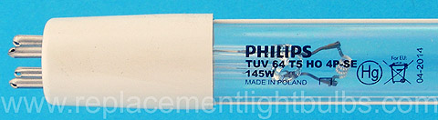 Philips G64T5/HO/4P/SE 145W High Output Germicidal UV-C Lamp Replacement Light Bulb Lamp