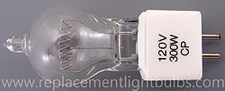 JCD120V-300WCP 120V 300W CP Video Light Bulb Replacement Lamp
