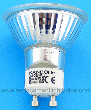 JDR-C 120V 75W GU10 Light Bulb, Replacement Lamp, GU10+C