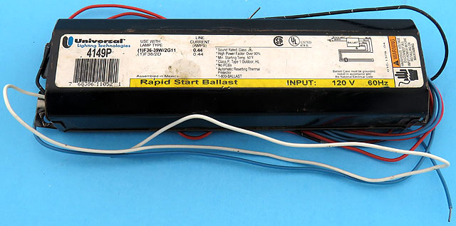 Universal 4149P 1x F36-39W/2G11 1x F38/2D Fluorescent Lamp Rapid Start Ballast