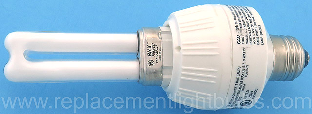 GE FLA5/7/9 5W 7W 9W G23 to E26 Ballast with F5BX/827 Light Bulb