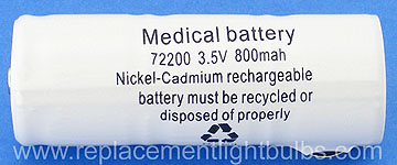 Welch Allyn Replacement Medical Battery 72200 3.5V 800mAh Rechargeable