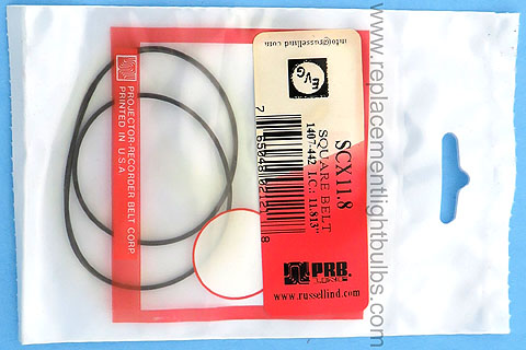 PRB SCX11.8 11.813 Inch IC .042 Inch Wide Square Rubber Replacement Projector Belt