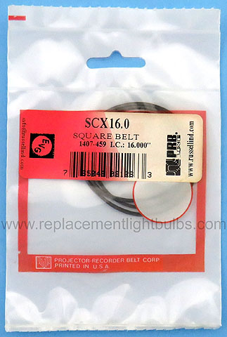 PRB SCX16.0 16 Inch IC .0615 Inch Wide Square Rubber Replacement Projector Belt