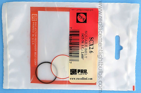 PRB SCX2.6 2.6 Inch IC .041 Inch Wide Square Rubber Replacement Projector Belt