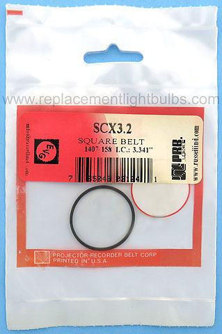 PRB SCX32 3.341 Inch IC .043 Inch Wide Square Rubber Replacement Projector Belt