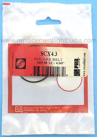 PRB SCX4.3 4.343 Inch IC .042 Inch Wide Square Rubber Replacement Projector Belt