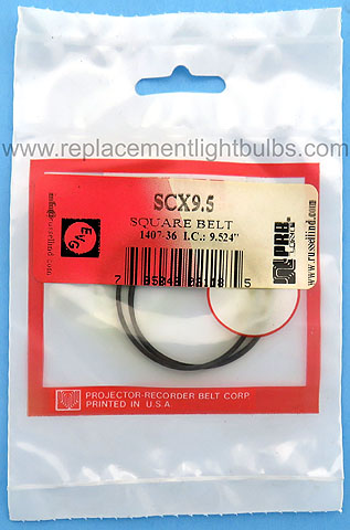 PRB SCX9.5 9.524 Inch IC .045 Inch Wide Square Rubber Replacement Projector Belt