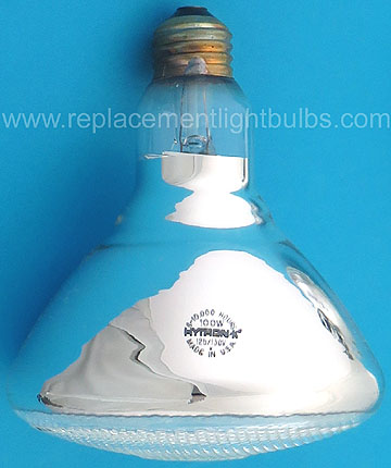 Hytron-K 100BR38/FL 125/130V 100W 8-10,000 Hours Reflector Flood Light Bulb