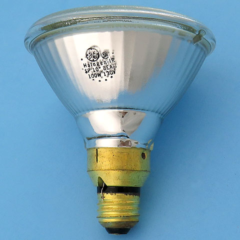 GE 100PAR/HIR/SP10 130V 100W SP 10&deg; Spot Beam Halogen IR Light Bulb