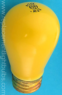 GE 10S14/CY 120V 10W S14 Ceramic Yellow Light Bulb