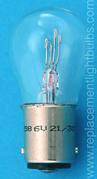 1158 6V 21/3CP S-8 BA15d Automotive Light Bulb Replacement Lamp