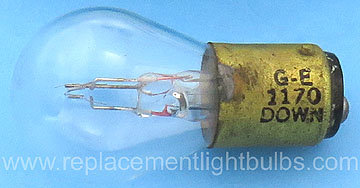 GE 1170 6-8V 21/6CP BA15d S-8 Light Bulb