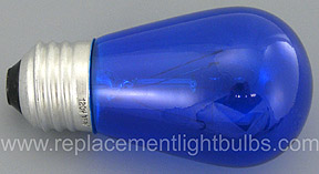 11S14/TB-120V 11W Transparent Blue Light Bulb, Group Replacement