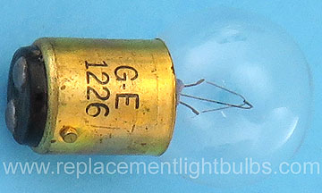 GE 1226 32V G-8 BA15d 6CP Marine Light Bulb