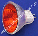 12V 10W MR11 Orange Cover Glass Replacement Light Bulb