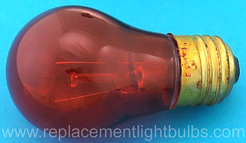 15A15/TR 130V 15W Transparent Red Light Bulb