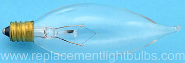 Sylvania 15B10C/BL 15W 120V B10 Clear Glass Candelabra Screw Light Bulb