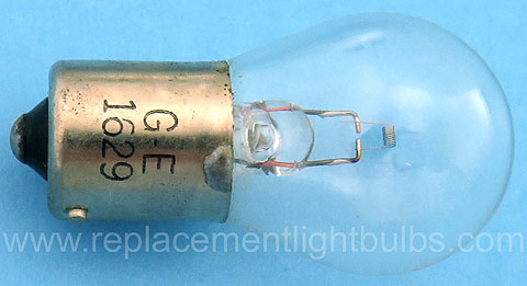 GE 1629 6.5V 2.75A 18W Instrument Light Bulb