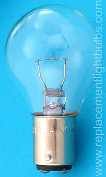 1724 6.2V 4.5A 32CP BA15d S-11 Clear Glass Replacement Light Bulb