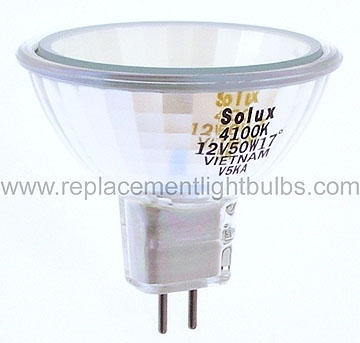 Eiko 18012 12V 50W Solux 4100K 12V50W17° MR16 Replacement Light Bulb