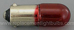 1816TR 1816 Transparent Red 13V .33A BA9s Miniature Light Bulb