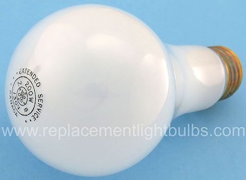 GE 200A/99/IF 200W 130V A21 Extended Service Light Bulb