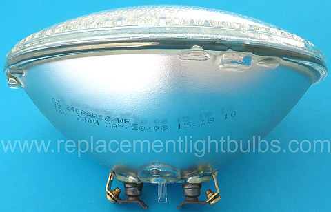GE 240PAR56/WFL 240W 12V Wide Flood Sealed Beam Light Bulb Replacement Lamp