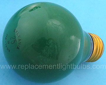 Sylvania 25A/G 115-125V 25W Green Light Bulb