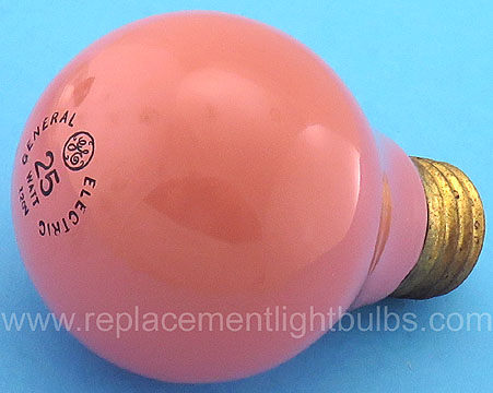GE 25A/PK 120V 25W Pink Light Bulb