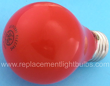 GE 25A/R 250V 25W Red Light Bulb