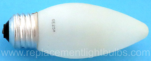 GE 25BM/W 25W 120V White Glass Medium Screw Light Bulb