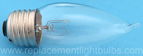 Sylvania 25C11/4M 25W 120V Clear Candle Light Bulb