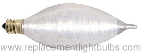 40C11S 40W 130V E12 Candelabra Screw Spun Glass Light Bulb
