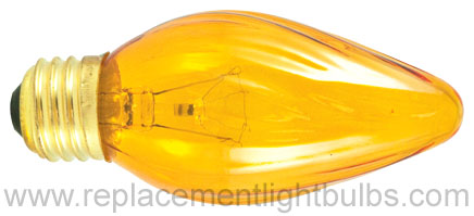Bulbrite 40F15A-130V 40W E26 Medium Screw Amber Flame Light Bulb