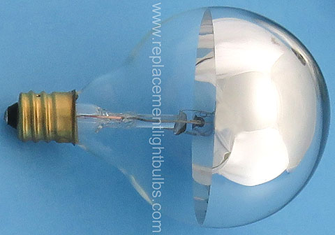 Bulbrite 25G16HM 25W 120V E12 Half Mirror Light Bulb