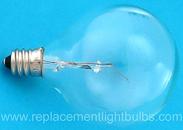 GE 25GC 120V 25W G16.5 Clear Globe Candelabra Screw Base Light Bulb