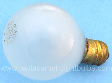 GE 25S11C 25W 115-125V S11 E12 Frosted Light Bulb